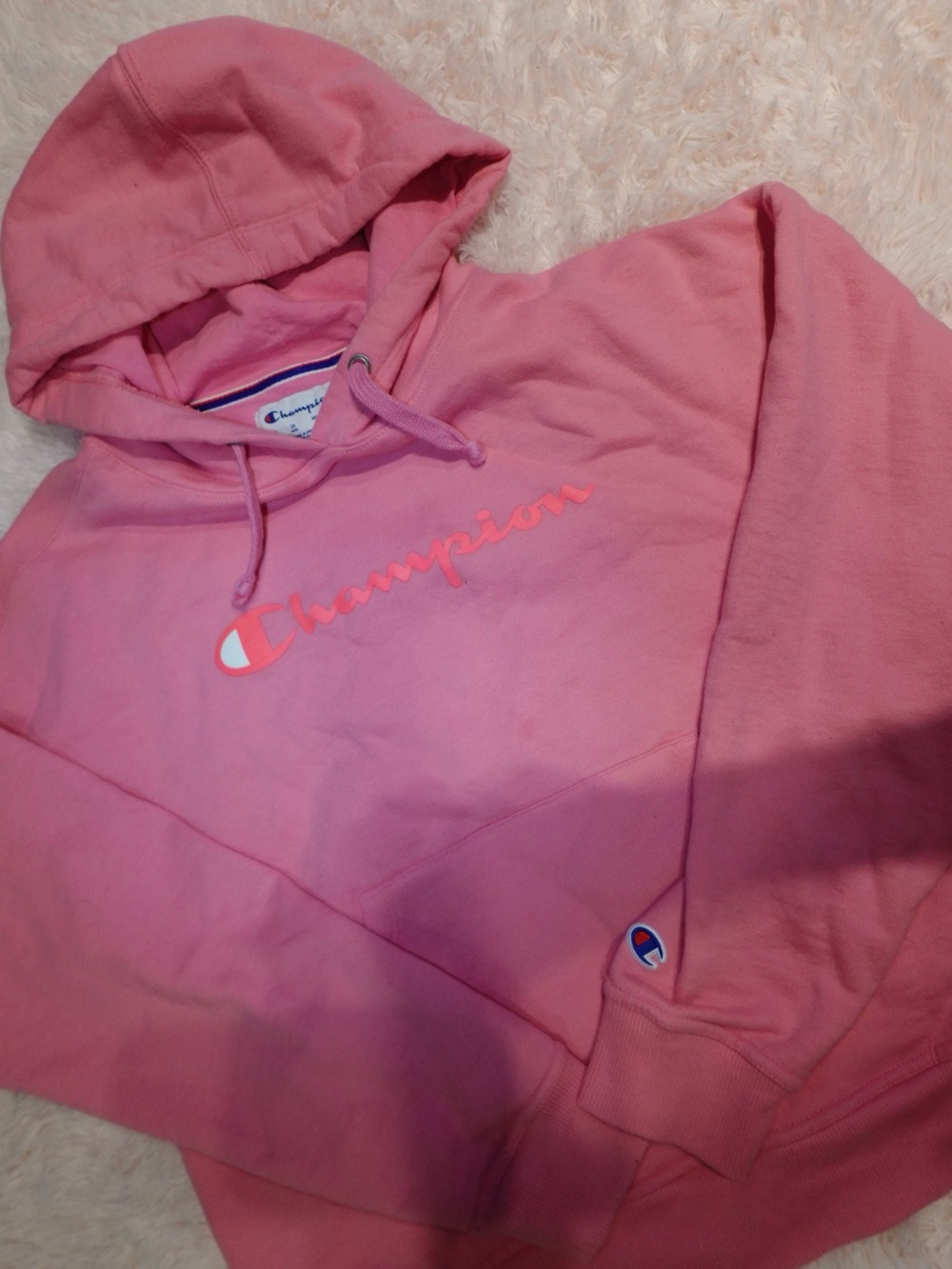 Champion Pink Script Logo Pullover